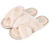 Jessica Simpson Women's Plush Cross Band Plush Memory Foam Slide Slipper - 4 of 4