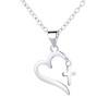 18K White Gold Faith Hope Love Cross and Heart Pendant Necklace - 4 of 4