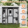 68'' Wooden Catio - 4-Tier Outdoor Cat Enclosure w/ 2 Doors, Scratching Post & UV Protection for Multiple Cats - 2 of 4