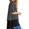 Women's Animal Print Chiffon Layered Overlay Top - umgee - 2 of 4