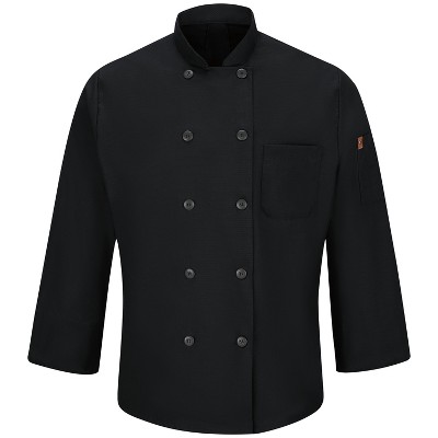 Red Kap Men's Chef Coat With Oilblok + Mimix, Black - Medium : Target