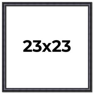 PosterPalooza | Square Linear Black Picture Frame - UV Acrylic, Foam Board Backing, Hanging Hardware - 1 of 4