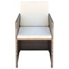 vidaXL Patio Chairs 2 pcs with Cushions and Pillows Poly Rattan - Beige - 3 of 4