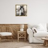 Stupell Industries Grey & Beige Horse Abstract Black Floater Framed Canvas Wall Art - 2 of 4