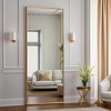 Aluminum Slim-Frame Gold Full-Body Straight Rectangle Mirror with Stand - 3 of 4