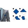 TheDapperTie - Men's College Stripes Woven 10 Inch x 10 Inch Pocket Squares Handkerchief - image 2 of 3