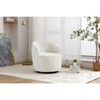 Lyngins Swivel Accent Chair with Round Swivel Base,Upholstered Swivel Living Room Chair with Curved Backrest,Chenille Barrel chair for Bedroom - 2 of 4