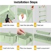 Acoinel Slim Rolling Storage Cart 4 Tier Bathroom Organizer Cart Mobile Shelving Unit Slide Out Utility Cart for Kitchen - 2 of 4