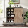 Tribesigns 5-Tier Shoe Cabinet with Sliding Doors - 3 of 4