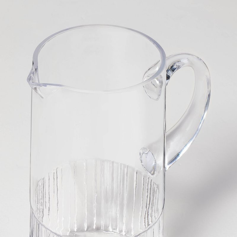 79oz Fluted Glass Beverage Pitcher Clear - Hearth &#38; Hand&#8482; with Magnolia, 4 of 5