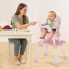 Kinder King 8 in 1 Baby High Chair, Coverts to Dining Booster Seat, Removable Tray & Double Seat Cover, Easy to Wipe - 2 of 4