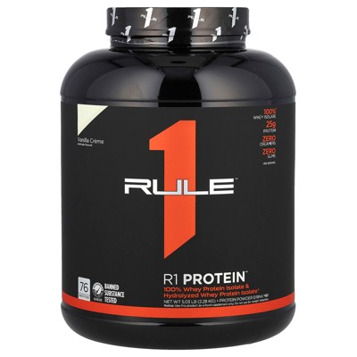 Rule One Proteins R1 Protein Powder Drink Mix, Vanilla Creme, 5.03 lb (2.28 kg)