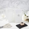 Blue Panda 50-Pack Small White Kraft Paper Bag, 6.25x3.5x2.5 in. Party Gift Bags with Handles, Bulk Retail Shopping Merchandise Bags - 2 of 4