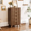 Karl Home 5-Drawer Brown Particle Board 23.7in. W Chest of Drawer - 3 of 4