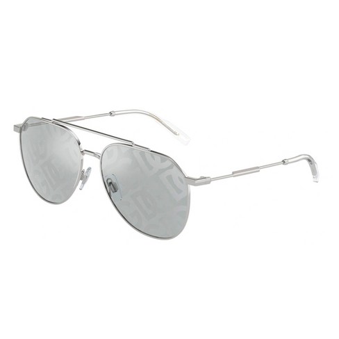 Dolce & Gabbana Silver 58mm Dg Sunglasses Unisex Target 2296 05/al Aviator 