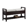 CAVINAS Retro Pull-Open Top Shoe Bench with Hidden Storage & Lower Shelf,Multifunctional Storage Bench for Entryway,Living Room - 3 of 4