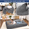 Giant Bean Bag Chair/Bed with Corduroy Cover, Convertible Bean Bag Chair Bed from Beanbag to Floor Mattress, Large Couch Sofa Bed - 4 of 4