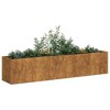 vidaXL Planter Rusty Weathering Steel 78.7"x15.7"x15.7" for Garden Patio Outdoor Space - 2 of 4