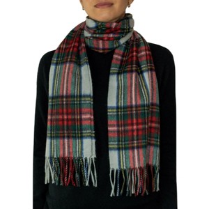 Lona Scott Pure Cashmere Tartan Scarf - 1 of 3