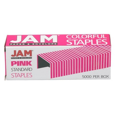 JAM Paper 5000ct Standard Size Colorful Staples - Pink