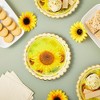 Blue Panda 48 Pack Yellow Sunflower Paper Plates for Birthday Party Supplies, Floral Baby Shower Decorations, 9 in - 2 of 4