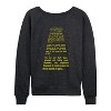 Women's - Star Wars - Empire Strikes Back Crawl Lightweight French Terry Wide Neck Long Sleeve Shirt - 2 of 4