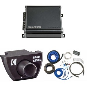 Kicker 46CXA4001 CXA4001 - 400-Watt Mono Class D Subwoofer Amp With Bass Knob, CK8 Amp Kit Bundle - 1 of 4
