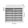 YIYIBYUS Desktop Literature Organizer Adjustable File Sorter, 12 Compartments, White - 4 of 4