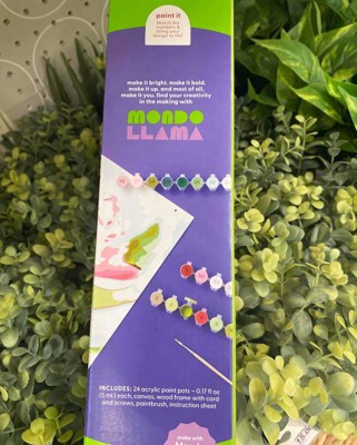 4pk Paint-By-Number Canvas Board Kit Florals - Mondo Llama™