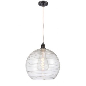 Athens Deco Swirl - 1 Light Pendant In Industrial Style-16.88 Inches Tall and 13.75 Inches Wide - 1 of 1