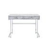 Royal Hampton Writing Desk with 2 Drawers and Faux Marble Top, Gray - 4 of 4