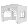 Outdoor 10×10 FT Party Tent, Heavy Duty Gazebo Wedding Canopy with Removable Walls and Hoop Fasteners, Gazebo with Windows-Coolbibila - 2 of 4