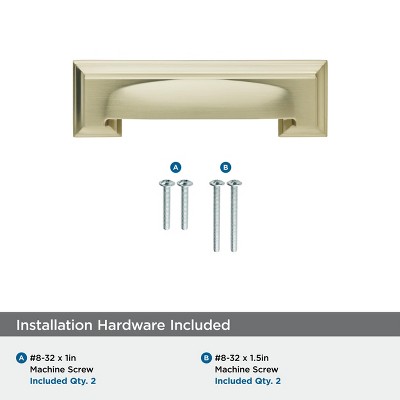 Golden Champagne Steel Traditional Cabinet Cup Pull with Mounting Hardware