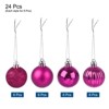 Unique Bargains Acrylic DIY Craft Party Christmas Tree Ornament Hanging Balls 1.18" 24 Pcs - 3 of 4