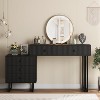 Vanity Desk with Mirror and Lights, Small Makeup Vanity with 5 Drawers for Bedroom - 4 of 4