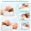 NewHome"Orthopedic Memory Foam Pillow with Cooling Case for Neck Support & Comfort - Machine Washable"White&Grey - 3 of 4