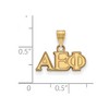 Black Bow Jewelry 14k Yellow Gold Plated Sterling Silver Alpha Epsilon Phi Greek Life Small Pendant - 2 of 3