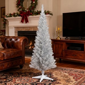 Racxily Mini Tabletop Christmas Tree -2ft Artificial Tree,Lightly Flocked, 68 Tips,Stable Plastic Cement Base,Festive Decor for Desk/Table/Mantel - 1 of 4