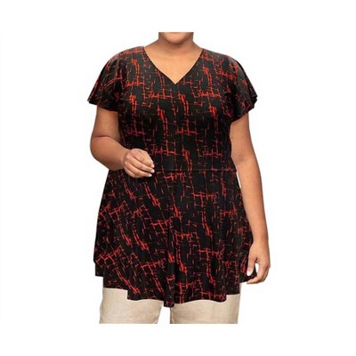 Women's Short Sleeve Baby Doll Top - Plus - On The Plus Side