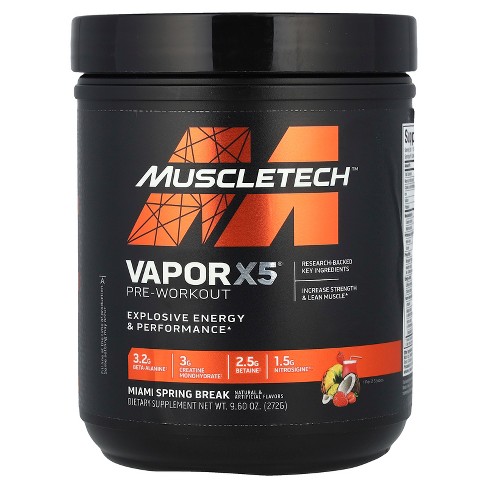 Muscletech Vaporx5®, Pre-workout, Miami Spring Break, 9.6 Oz (272 G ...