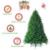5FT Artificial Green Christmas Tree - 600 Realistic PVC Tips, Hinged Design, Sturdy Metal Stand - 4 of 4