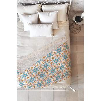 Marta Barragan Camarasa Boho mosaic desert colors N Fleece Throw Blanket -Deny Designs