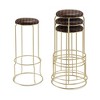 Kings Brand Furniture 4-Pack Stack Stools, Upholstered w/Metal Legs Backless Stackable  Bar and Counter Height Stool, Dining Room Kitchen Chairs - 2 of 4