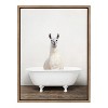 18" x 24" Sylvie Alpaca in The Tub Color Framed Canvas by Amy Peterson - Kate & Laurel All Things Decor - 2 of 4