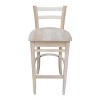 International Concepts Emily Bar Height Stool - 30" Seat Height - 2 of 4
