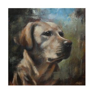 John Silver 'Yellow Labrador Portrait' Canvas Art - 1 of 4