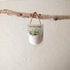 Sandy Pocket Wall Pot White Metal & Rope - Foreside Home & Garden - 2 of 4