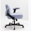 Criss-Cross Flip-Arm Chair on Wheels ¨C Thick Cushion, Wide Seat, Swivel Desk for Home/Apartment/Bedroom - 2 of 4