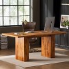WOWLIVE 70.8" Rectangular Dining Table for 6-8 People,  Farmhouse Wood Kitchen Table with Storage Drawer - 4 of 4