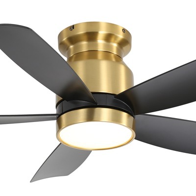 Sofucor Flush Mount Ceiling Fans with Light & Remote 42 Inch Low Profile Ceiling Fan Reversible DC 3CCT Dimmable for Bedroom Living Room Outdoor Patio